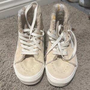 Vans Cream High-Top Sneakers